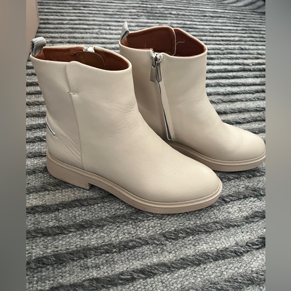 Franco Sarto Boots Ivory worn once